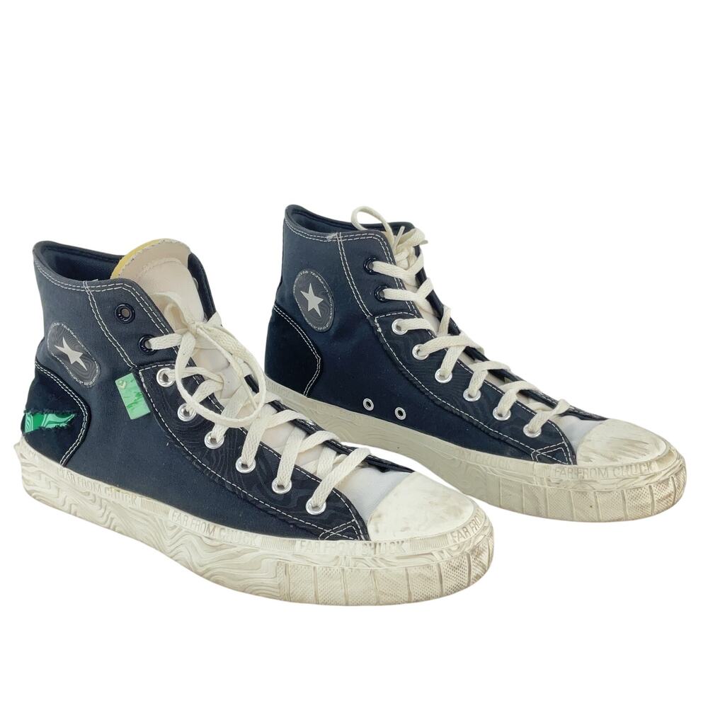 Converse Navy and White High-Top Athletic Shoes